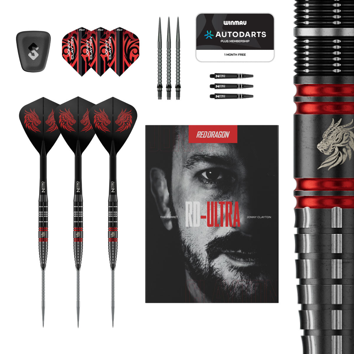 Red Dragon Jonny Clayton RD-ULTRA Switch Point 90% Tungsten Steel Tip Darts