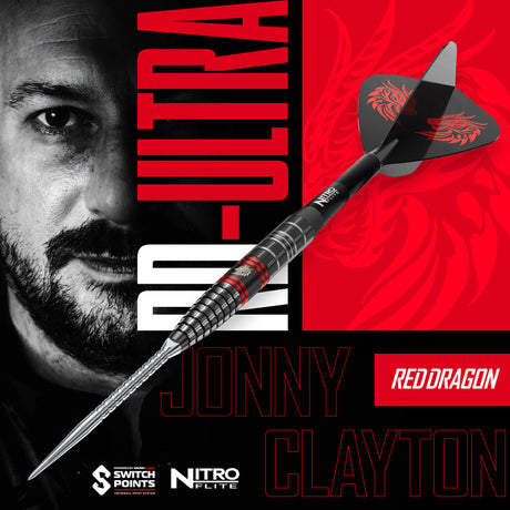 Red Dragon Jonny Clayton RD-ULTRA Switch Point 90% Tungsten Steel Tip Darts