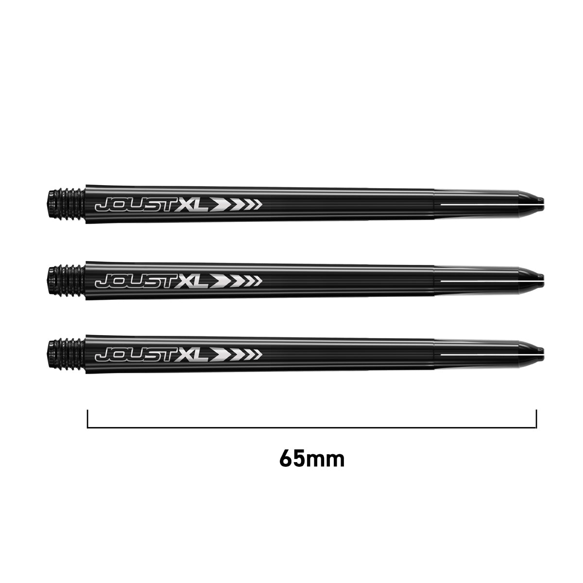 Joust XL Dart Stems Black main product image showing the stems, packaging, and included contents