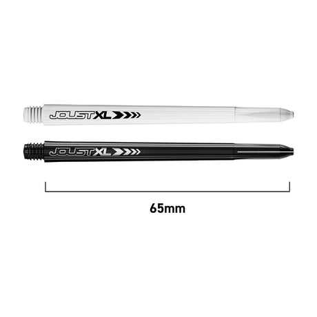 Joust XL Dart Stems Black and White main product image showing the stems, packaging, and included contents