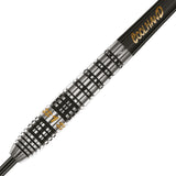 Luke Humphries Prestige Steel Tip Darts zoomed image highlighting the barrel grip, machining, coating, and surface detail
