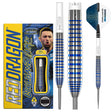 Luke Humphries TX3 Cool Blue SE Steel Tip Darts main product image showing the darts, packaging, flights, shafts, and included accessories