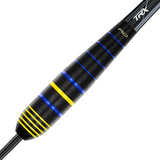 Luke Humphries World Champion Brass Steel Tip Darts zoomed image highlighting the barrel grip, machining, coating, and surface detail