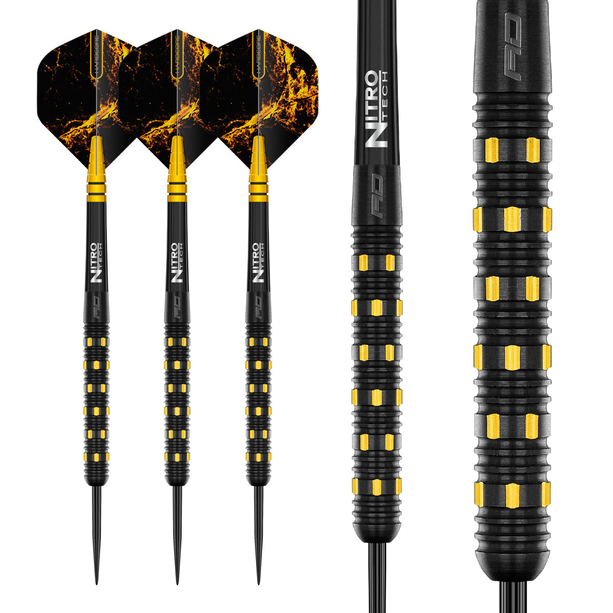 Multiple angle view of the Nirvana dart barrel profile and design