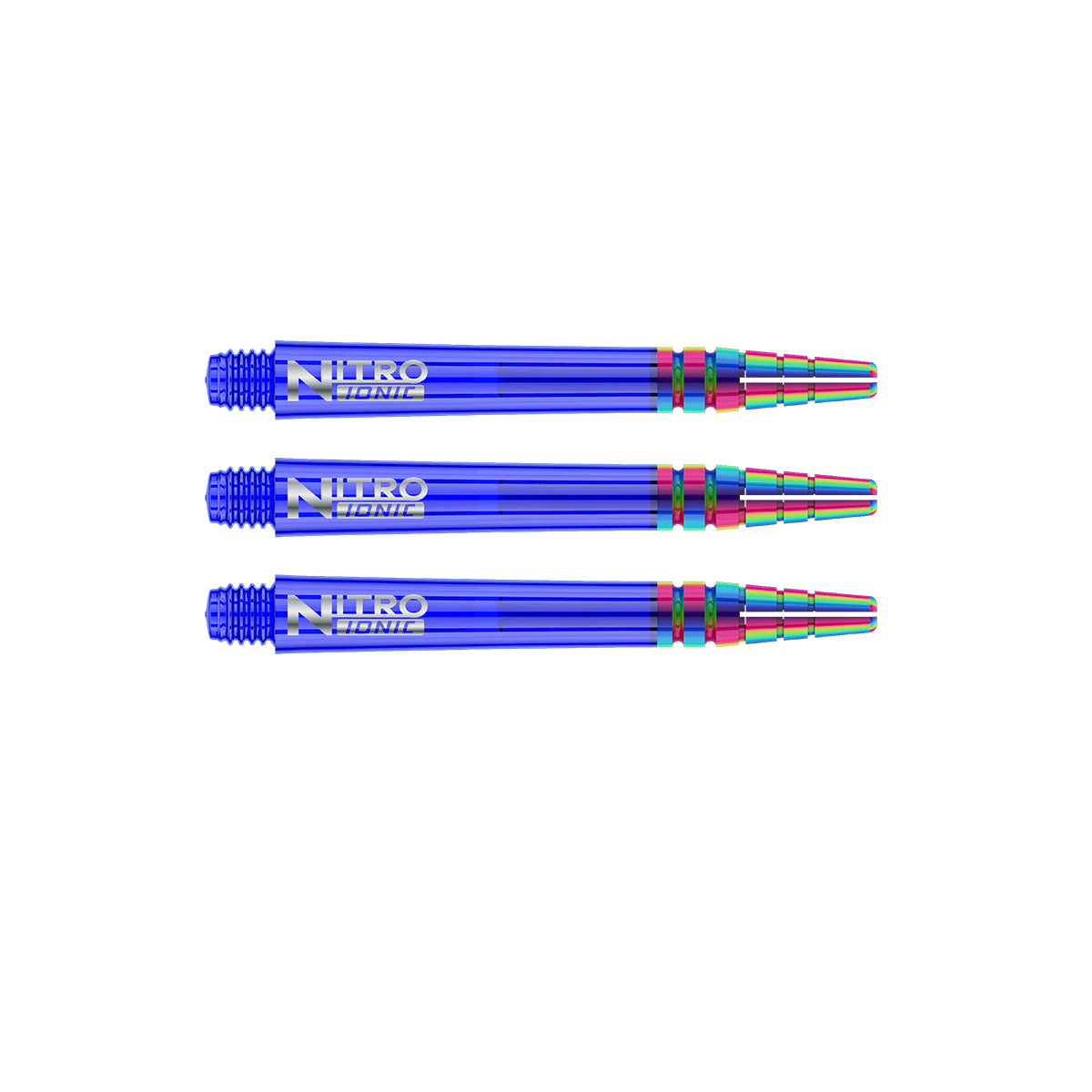 Nitro Ionic Dart Stems Blue main product image showing the stems, packaging, and included contents