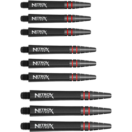 Image of the Nitro Xfire Carbon dart stems and shafts displayed for retail sale