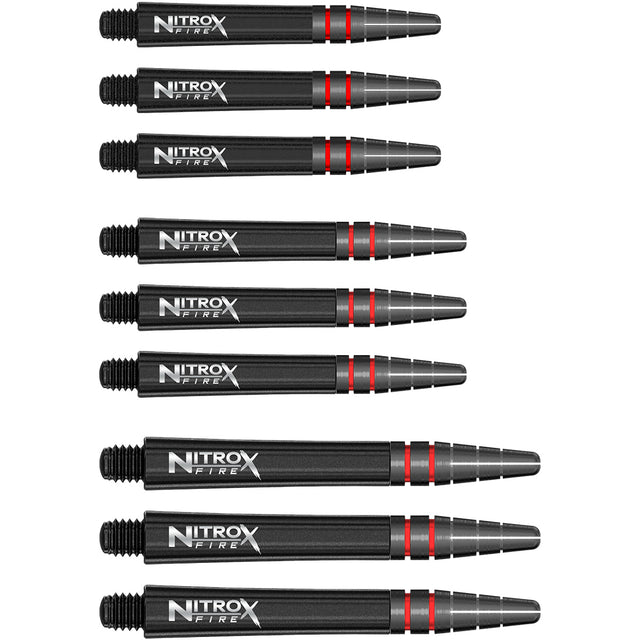 Image of the Nitro Xfire Carbon dart stems and shafts displayed for retail sale