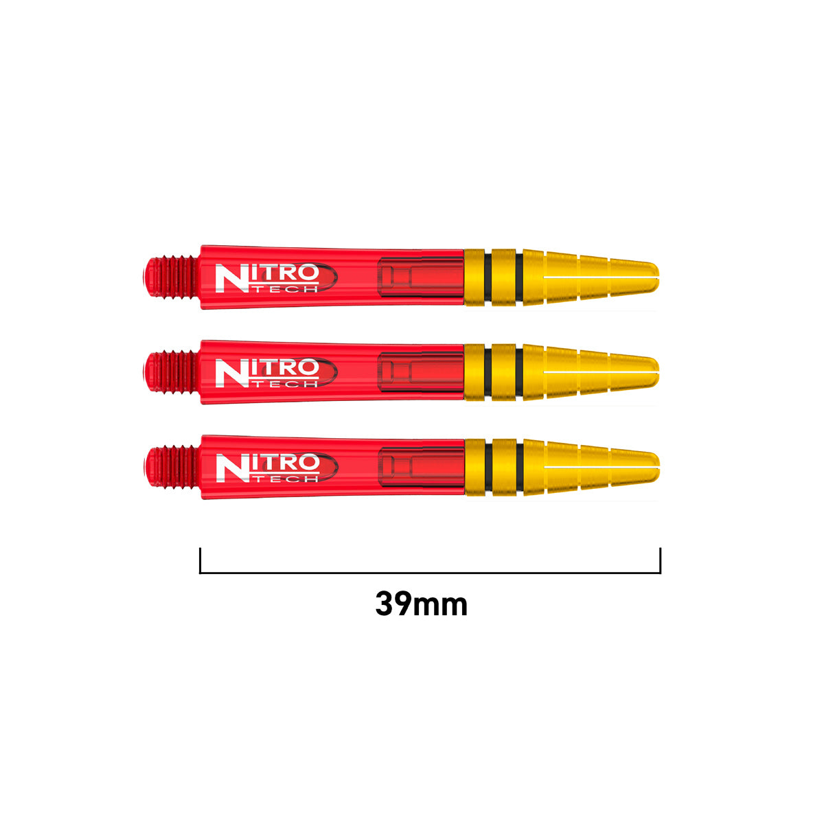 Nitrotech Gold Top Dart Stems Red main product image showing the stems, packaging, and included contents