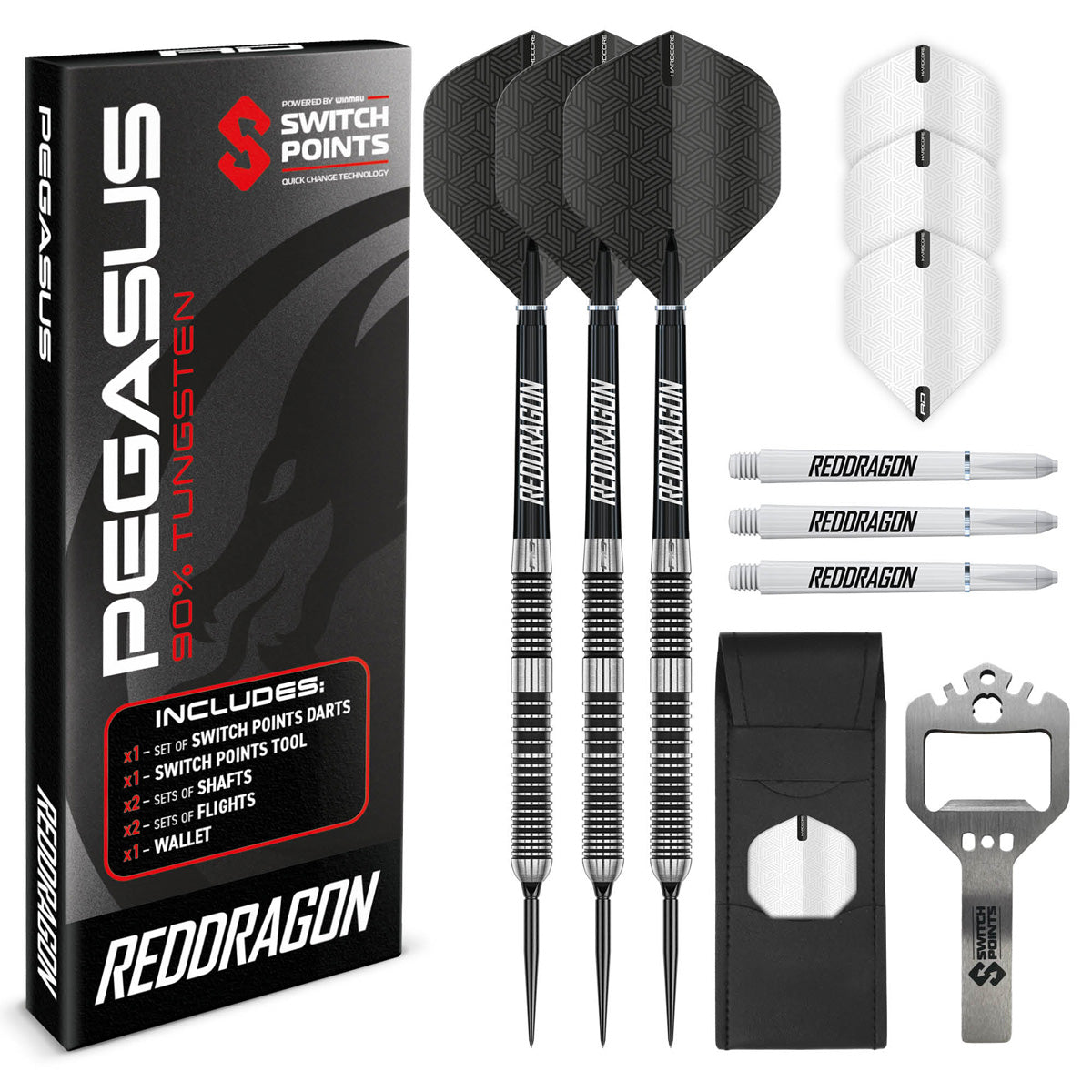 Red Dragon Pegasus Switch Point 90% Tungsten Steel Tip Darts