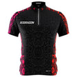 Red Dragon Peter Wright 50 Years Limited Edition Dart Shirt front view image showing the complete shirt design, colours, anniversary graphics, and sponsor logos