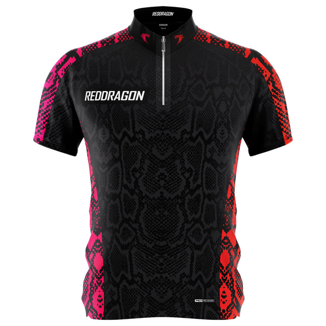 Red Dragon Peter Wright 50 Years Limited Edition Dart Shirt front view image showing the complete shirt design, colours, anniversary graphics, and sponsor logos