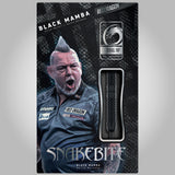 Red Dragon Peter Wright Black Mamba Steel Tip Darts packaging image showing the retail presentation and box artwork