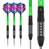 Multiple angle view of the Peter Wright Black Strike dart barrel profile and design