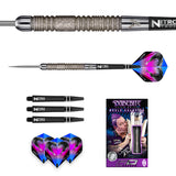 Contents of the Peter Wright Euro 11 Element darts box including flights, shafts and accessories