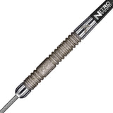 Close up view of the Peter Wright Euro 11 Element barrel grip and precision machining