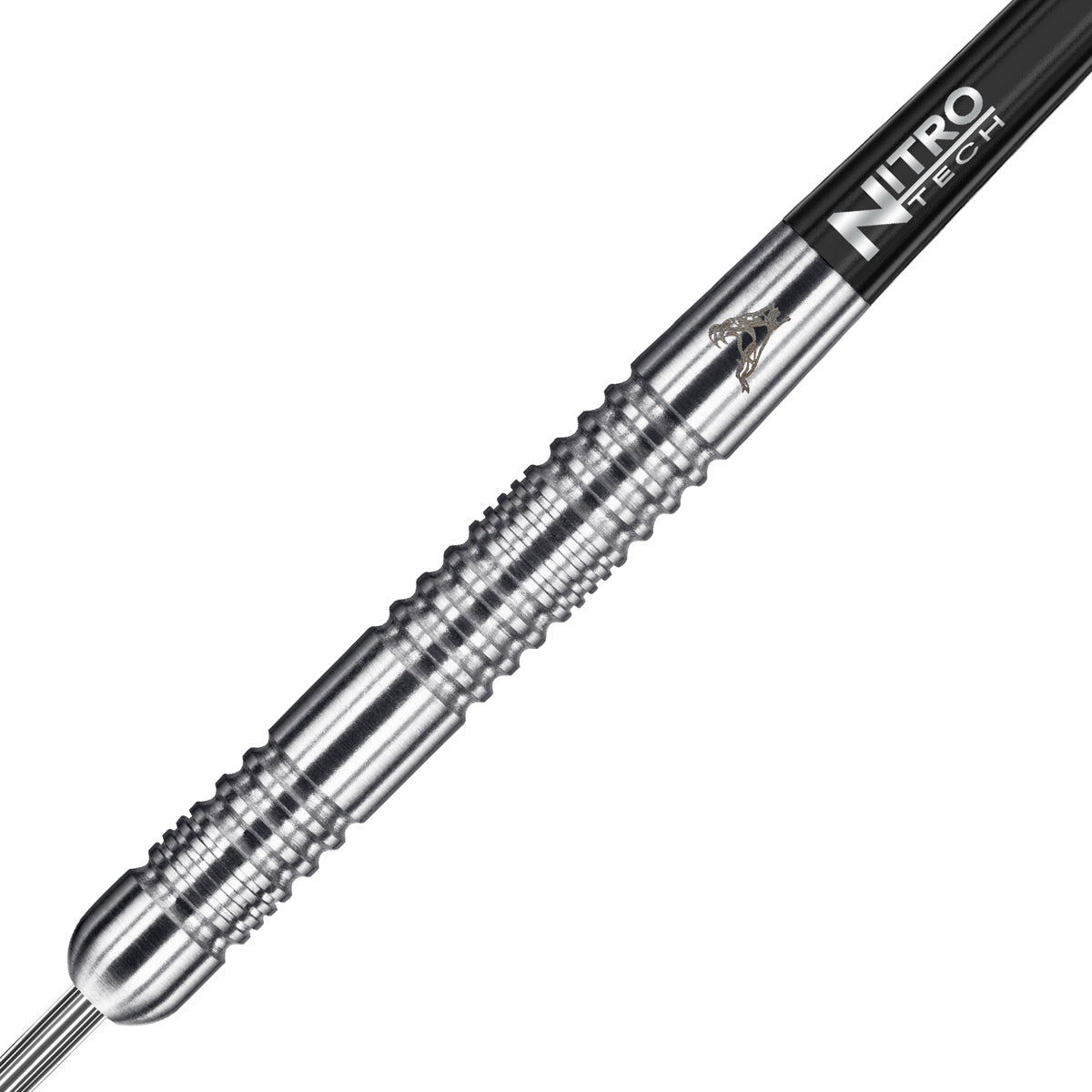 Close up view of the Peter Wright Euro 11 barrel grip and precision machining