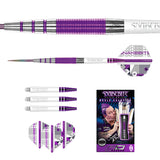 Contents of the Peter Wright PL15 Medusa darts box including flights, shafts and accessories
