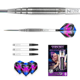 Contents of the Peter Wright PL15 darts box including flights, shafts and accessories