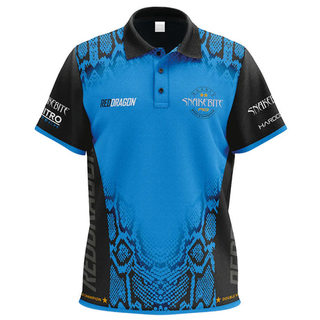 Red Dragon Peter Wright Snakebite Double World Champion Tour Polo main product image showing the official player polo design and branding