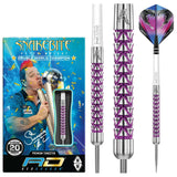 Peter Wright Vyper Steel Tip Darts product image showing the complete dart set, packaging and accessories