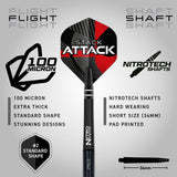 Red Dragon Rob Owen Steel Tip Darts image displaying the included flight and shaft configuration
