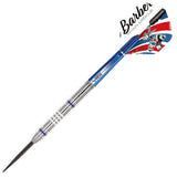 Ryan Meikle Steel Tip Darts close up image highlighting the barrel grip texture, coating, machining, and design details