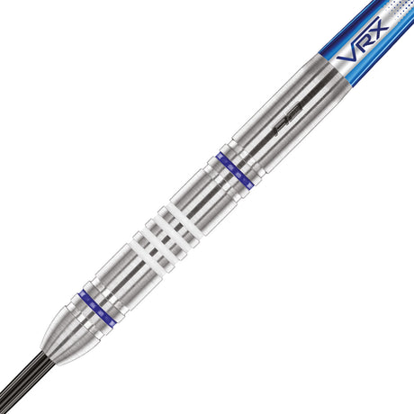 Ryan Meikle Steel Tip Darts zoomed image highlighting the barrel grip, machining, coating, and surface detail