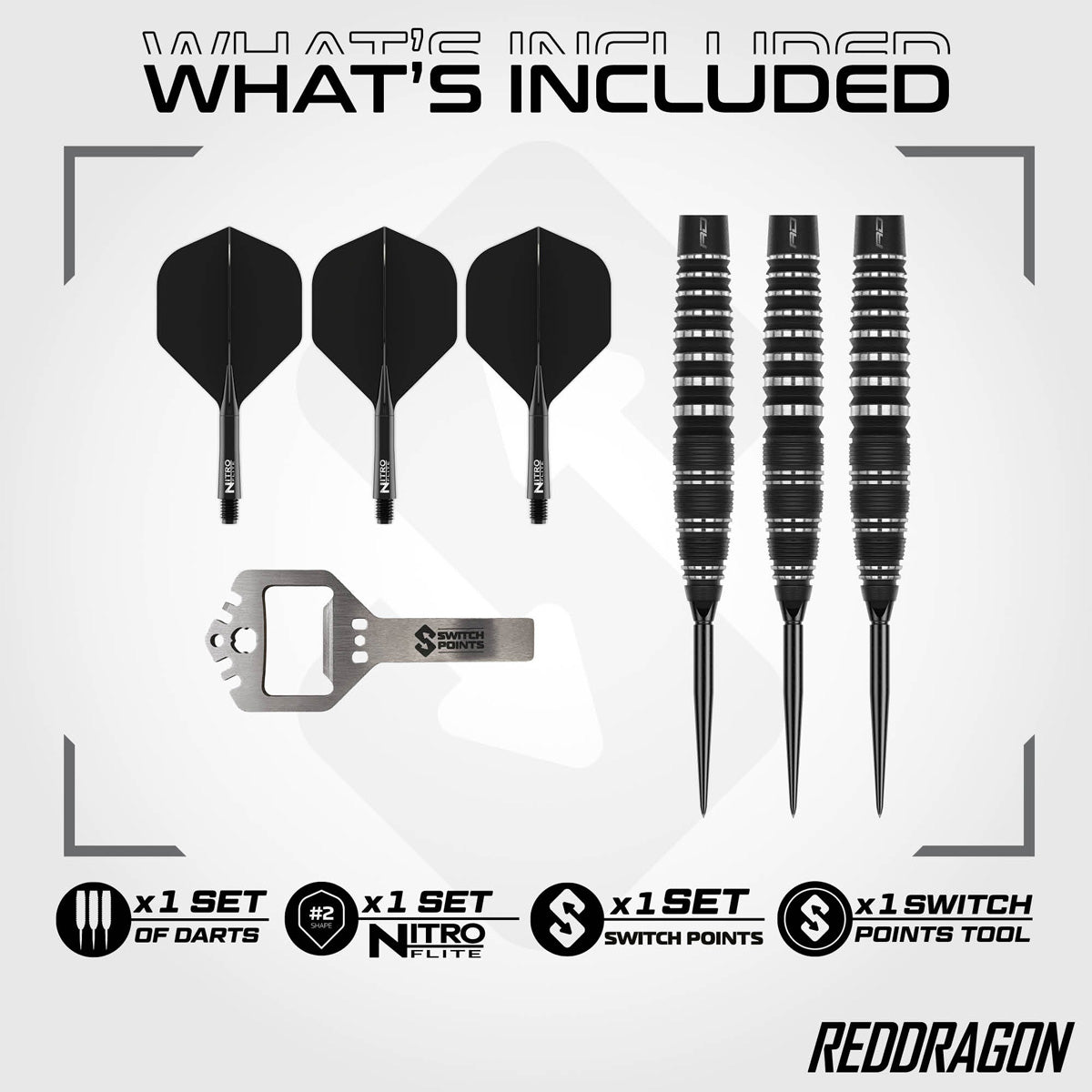 Red Dragon Sable Bomb Switch Point 90% Tungsten Steel Tip Darts