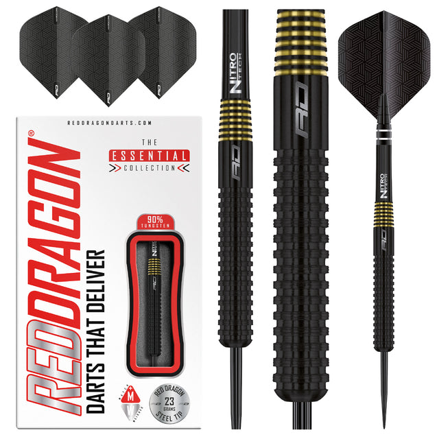 Seiya Asakura Steel Tip Darts product image showing the complete dart set, packaging and accessories