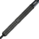 Seren 1 Onyx Steel Tip Darts zoomed image highlighting the barrel grip, machining, coating, and surface detail