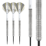 Seren 1 Pure Steel Tip Darts complete dart overview image showing the full barrel profile and design from multiple angles
