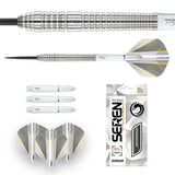 Seren 2 Pure Steel Tip Darts image displaying everything included inside the box