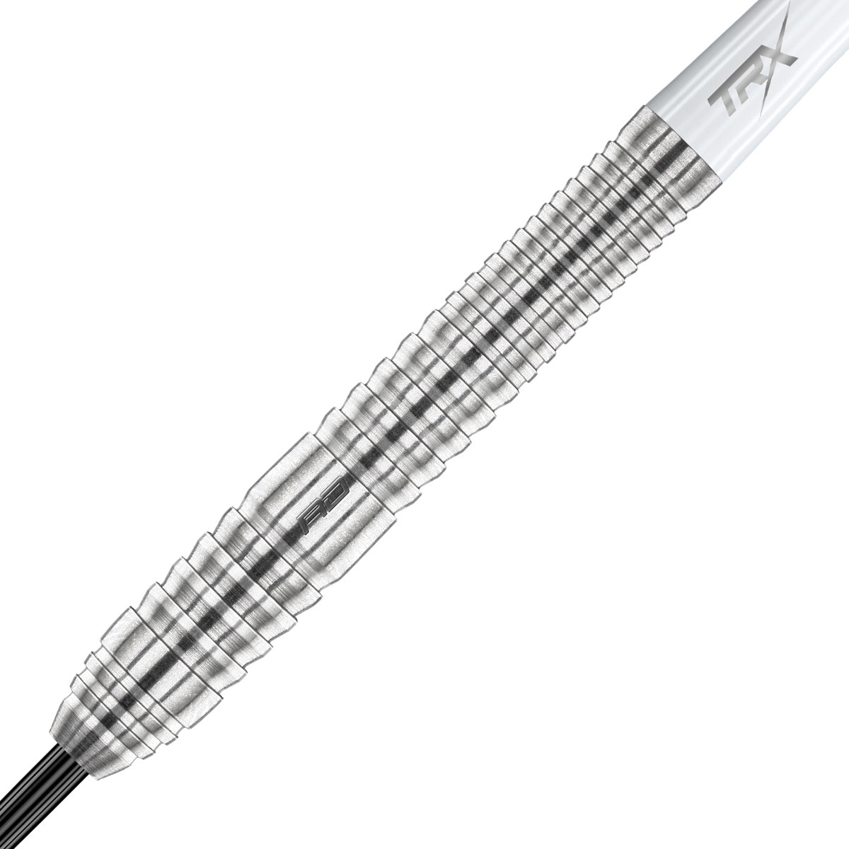 Seren 2 Pure Steel Tip Darts zoomed image highlighting the barrel grip, machining, coating, and surface detail
