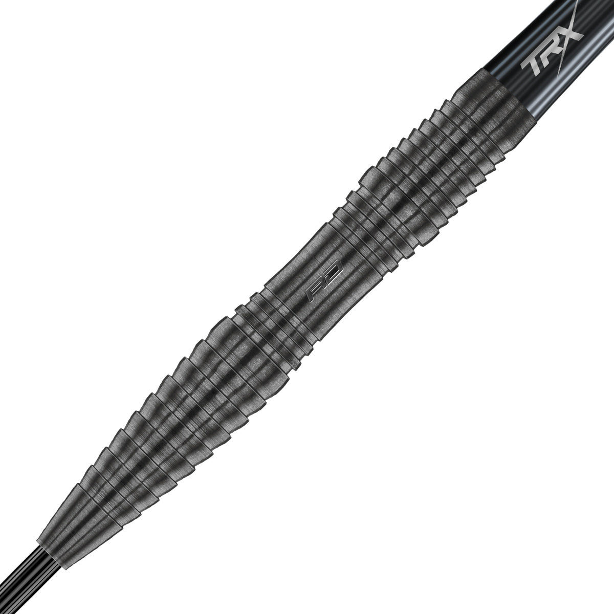 Seren 3 Onyx Steel Tip Darts zoomed image highlighting the barrel grip, machining, coating, and surface detail