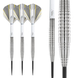 Seren 4 Pure Steel Tip Darts complete dart overview image showing the full barrel profile and design from multiple angles