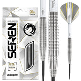 Seren 4 Pure Steel Tip Darts main product image showing the darts, packaging, flights, shafts, and included accessories