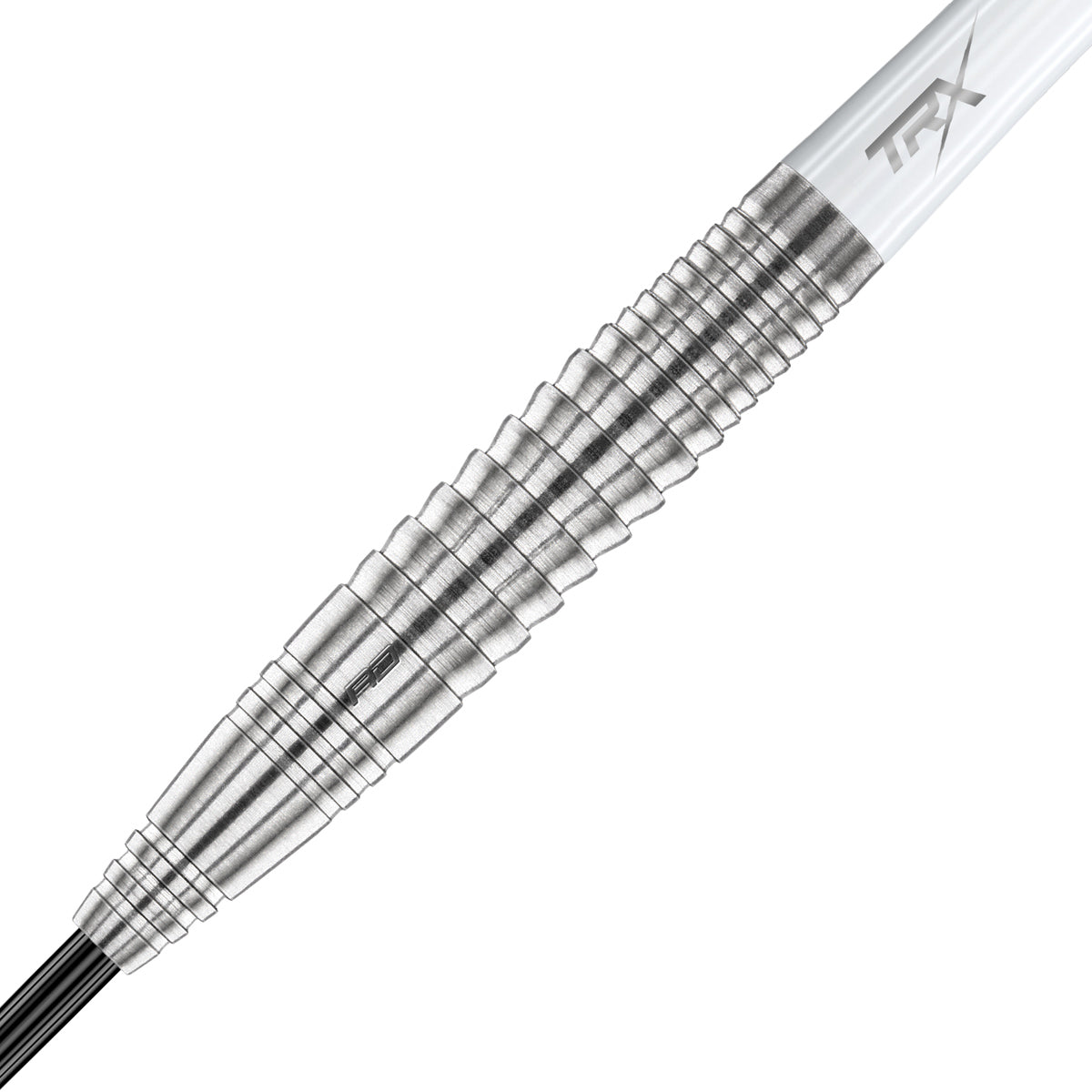 Seren 4 Pure Steel Tip Darts zoomed image highlighting the barrel grip, machining, coating, and surface detail