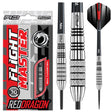 Sidewinder Steel Tip Darts product image showing the complete dart set, packaging and accessories