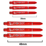 Snakebite Signature Logo Polycarbonate Dart Stems Red main product image showing the stems, packaging, and included contents