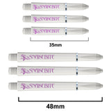 Snakebite Signature Logo Polycarbonate Dart Stems White main product image showing the stems, packaging, and included contents