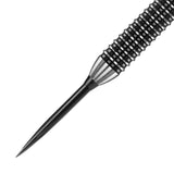 Red Dragon Specialist Black Dart Points with Trident Black close up image highlighting the point texture and machining
