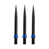 Red Dragon Specialist Black Dart Points with Trident Blue alternative angle showing the point profile and finish