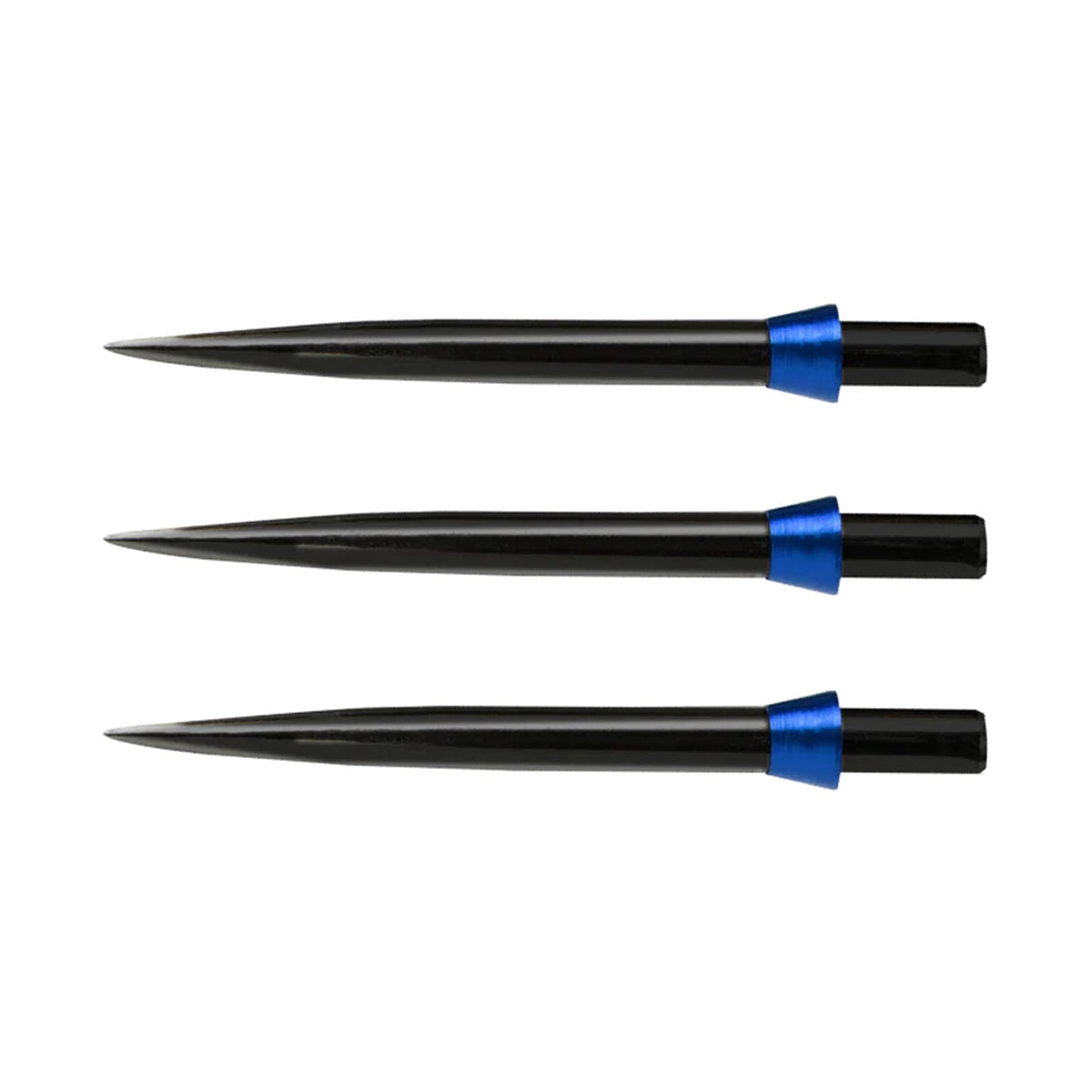 Red Dragon Specialist Black Dart Points with Trident Blue main product image showing the dart points