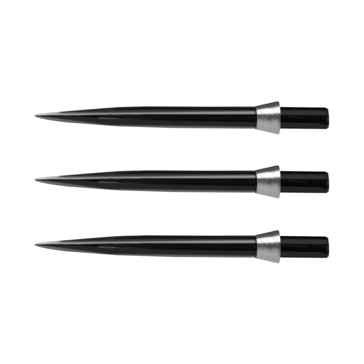 Red Dragon Specialist Black Dart Points with Trident Silver main product image showing the dart points