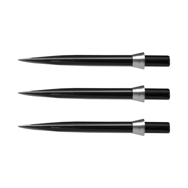 Red Dragon Specialist Black Dart Points with Trident Silver main product image showing the dart points