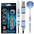 Stag Steel Tip Darts product image showing the complete dart set, packaging and accessories