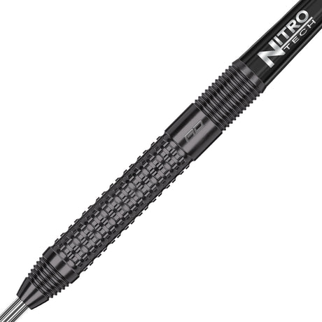 T 800 Steel Tip Darts zoomed image highlighting the barrel grip, machining, coating, and surface detail