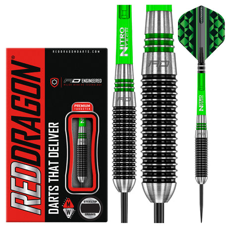 Titan 2 Steel Tip Darts product image showing the complete dart set, packaging and accessories