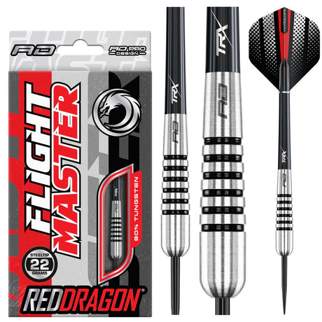 Torpedo Steel Tip Darts product image showing the complete dart set, packaging and accessories