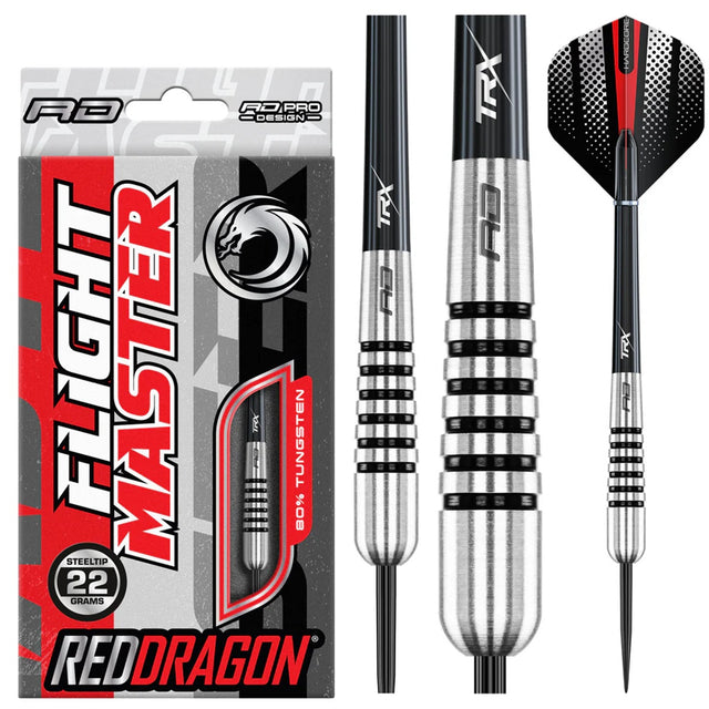 Torpedo Steel Tip Darts product image showing the complete dart set, packaging and accessories